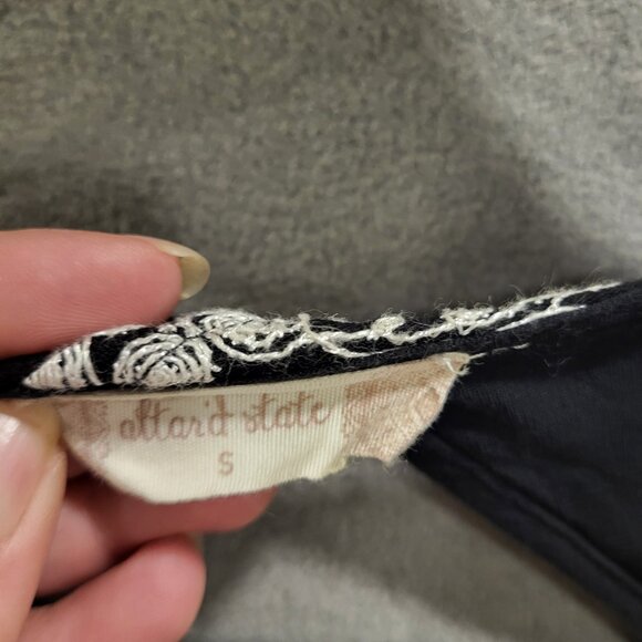 Altar'd State Embroidered Floral Dress Women's‎ Small Boho Hippie Black Key Hole - Picture 4 of 6